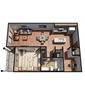 1 Bedroom, 1 Bath Blvd