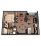 1 Bedroom, 1 Bath Large GB