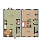 2 BR 1.5 Bath TH