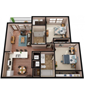 2 Bedroom, 2 Bath Standard GB