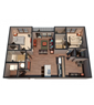2 Bedroom, 2 Bath XL GB