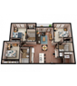 3 Bedroom, 3 Bath Flat GB